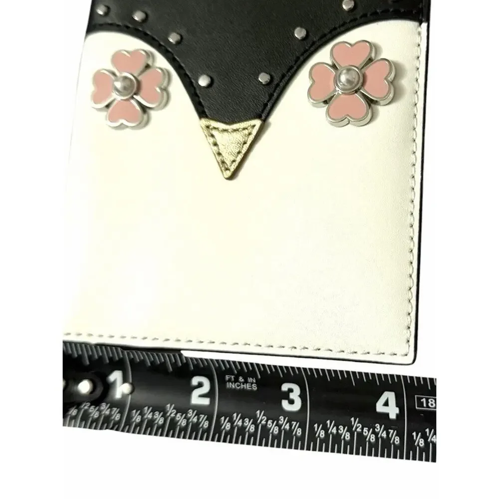 NEW KATE SPADE Frosty Penguin Wallet Passport Holder Case Leather NWOT 3900 /23